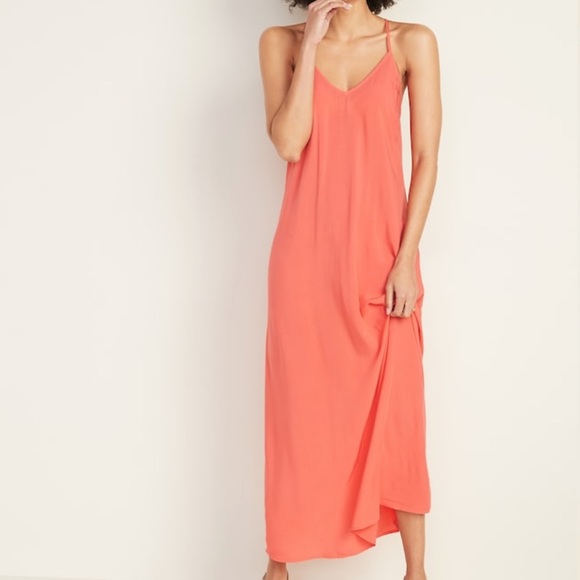 v neck maxi shift dress